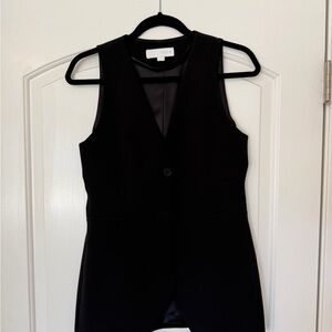 Zara Black Sleeveless V-Neck Vest
